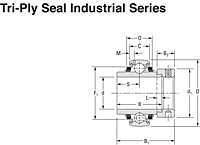 Mounted Bearings insert eccentric Tri-Ply Seal I.S. 189 G